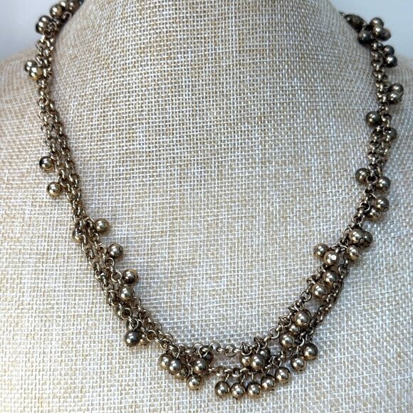 J.Crew Gold-Tone Long Chain Necklace With Ball Accents - Picture 1 of 9